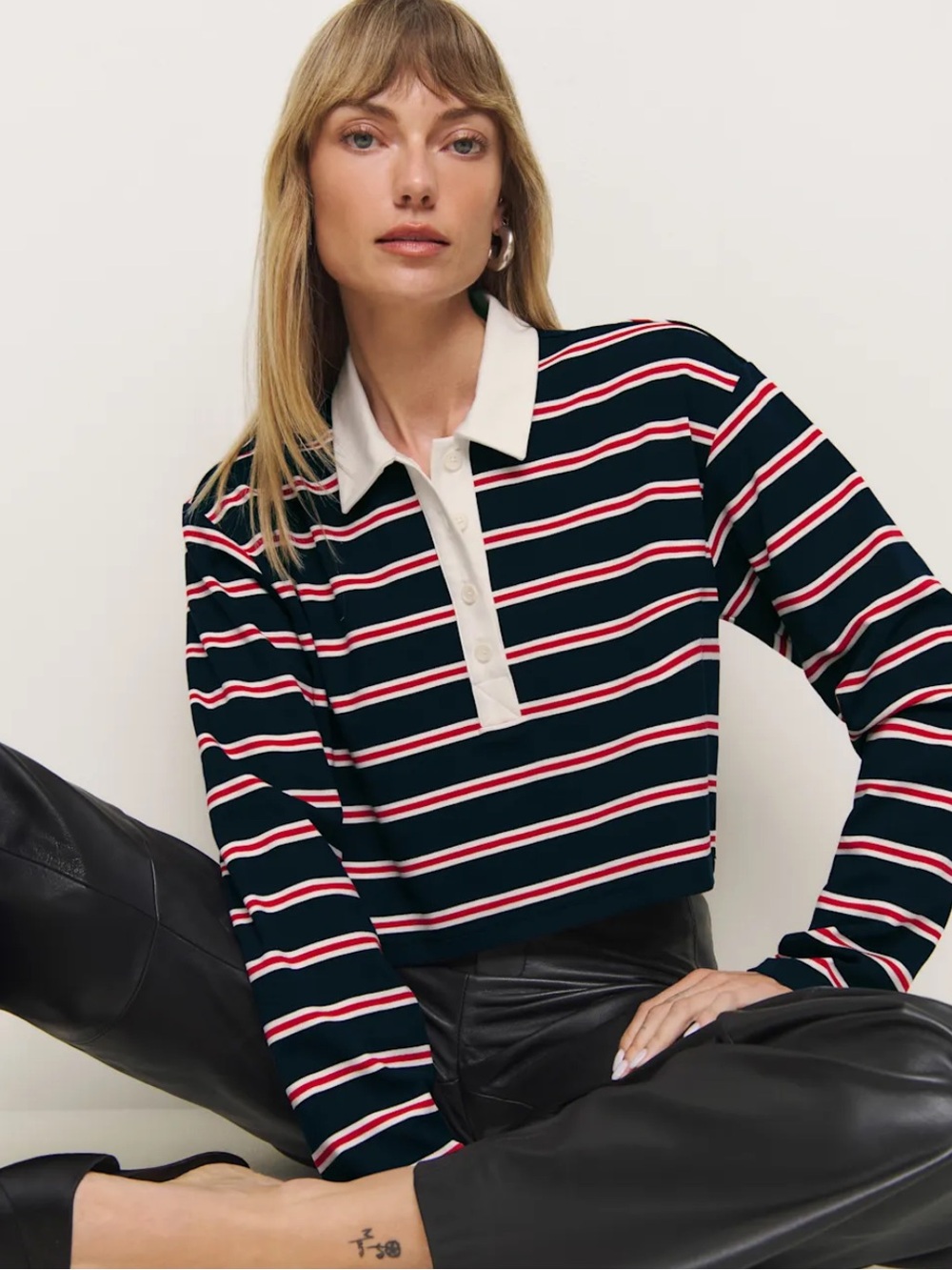 Reformation Anna Rugby Shirt
